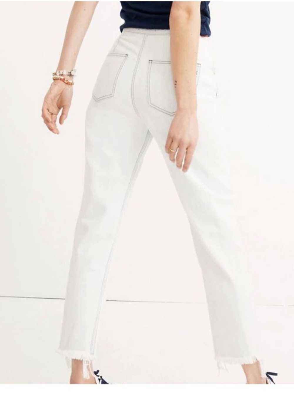 Madewell Light Blue Tapered Wide Leg Jeans size 28